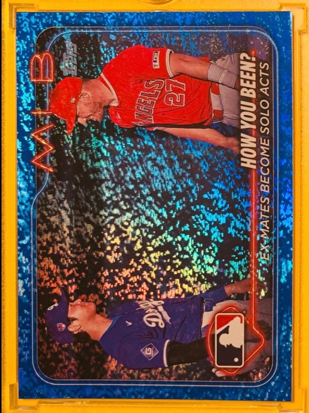 RARE Numbered /999 Shohei Ohtani & Mike Trout Blue Foil Refractor SSP